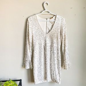 White Sequin Dress